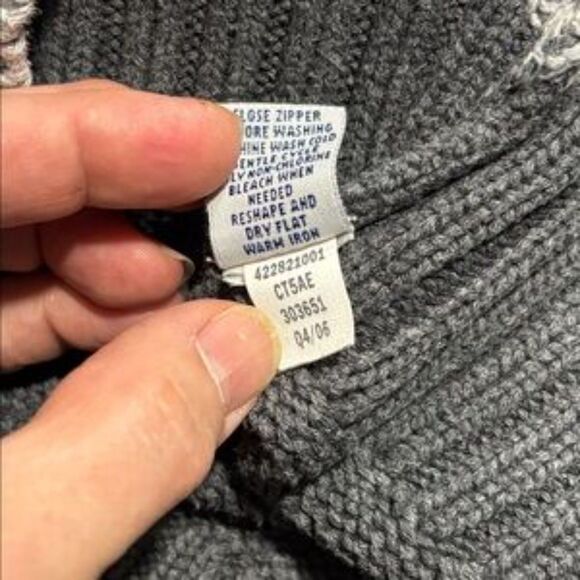 OLD NAVY Boys 1/4 Zip Grey Gray Tight Knit 100% Cotton Collared Sweater Size M - Picture 14 of 16